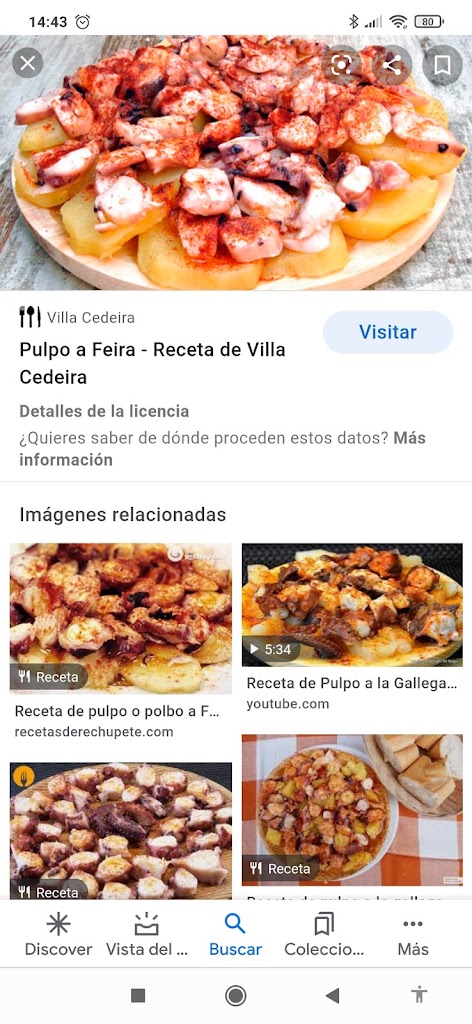 Restaurante la caleta — Carta