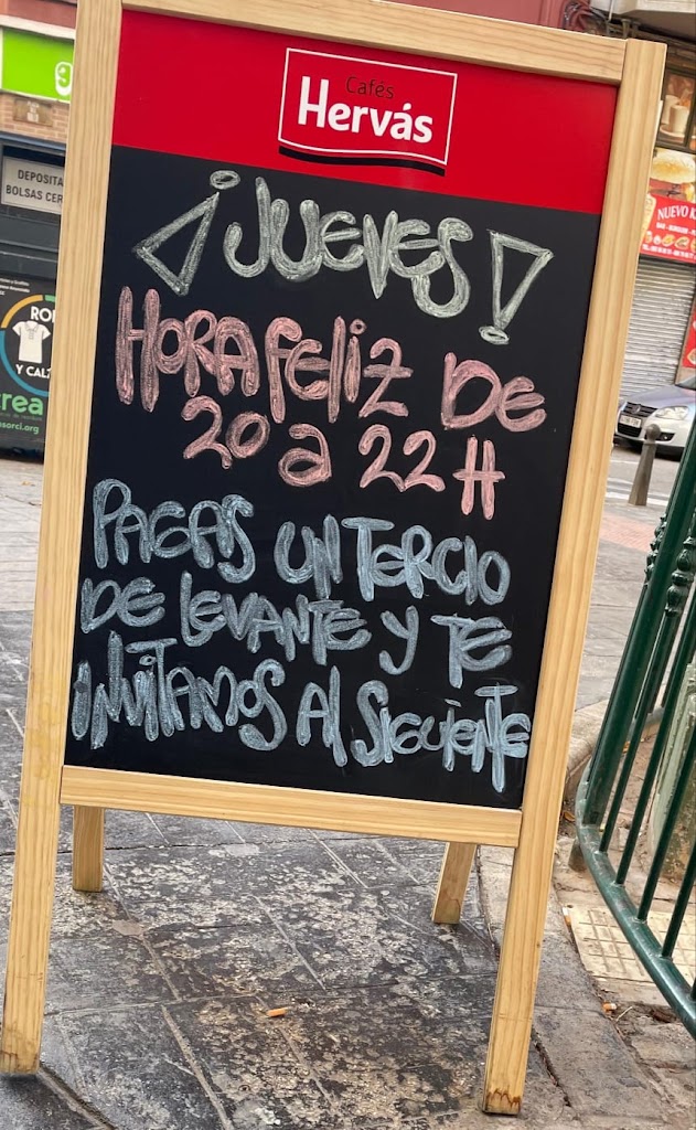 Cafeteria Bar Plaza del Rollo — Carta