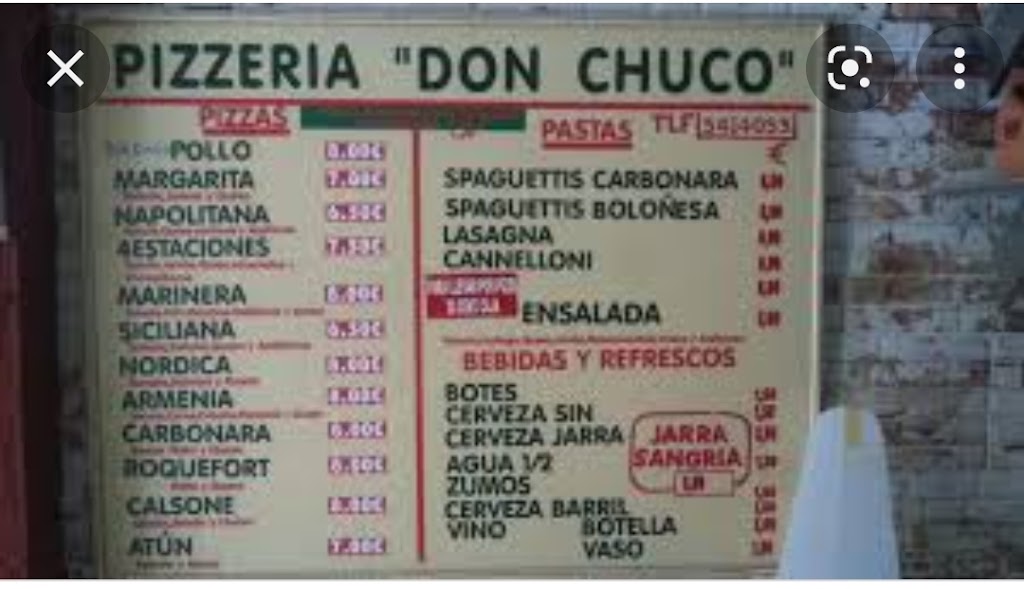 Pizzeria Don Chuco — Carta