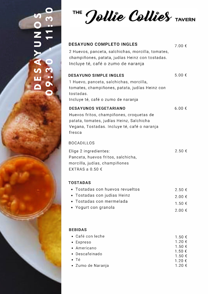 The Jollie Collies Tavern — Carta