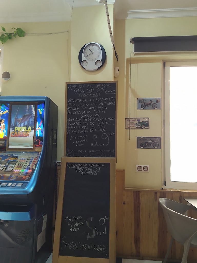 Cafe-Bar El Llamador — Carta