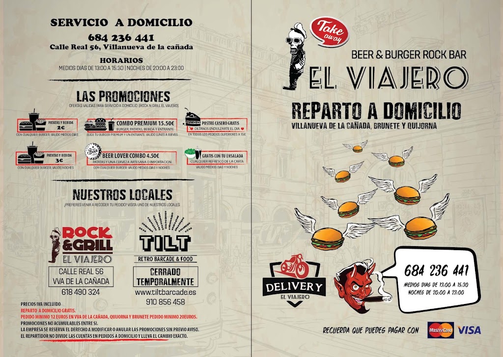 Rock & Grill - El Viajero - — Carta