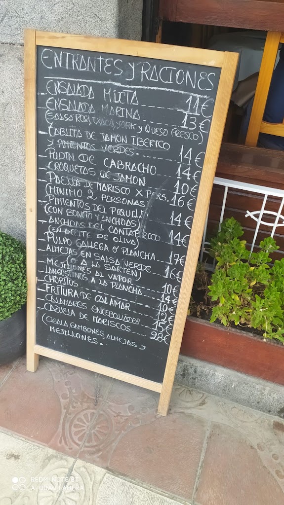 Restaurante La Marina — Carta