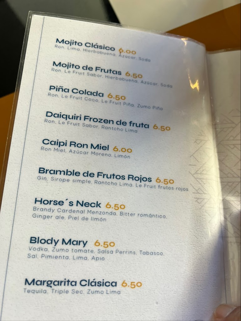 Cafeteria BUVAC — Carta