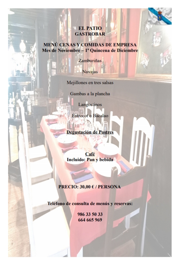 Taperia El Patio — Carta