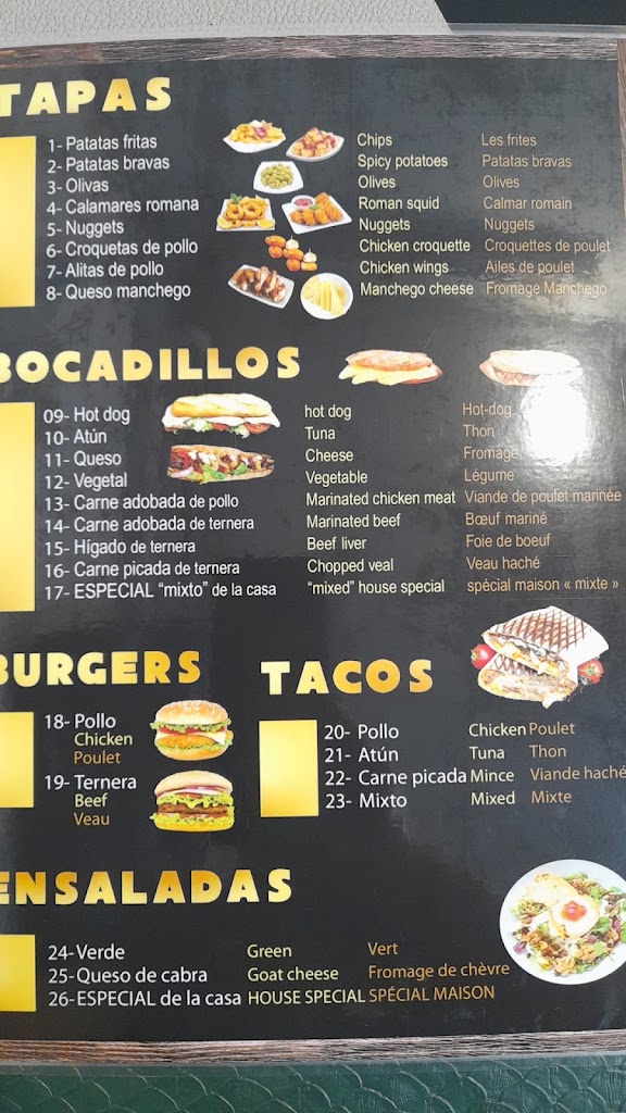 El shawarma original — Carta