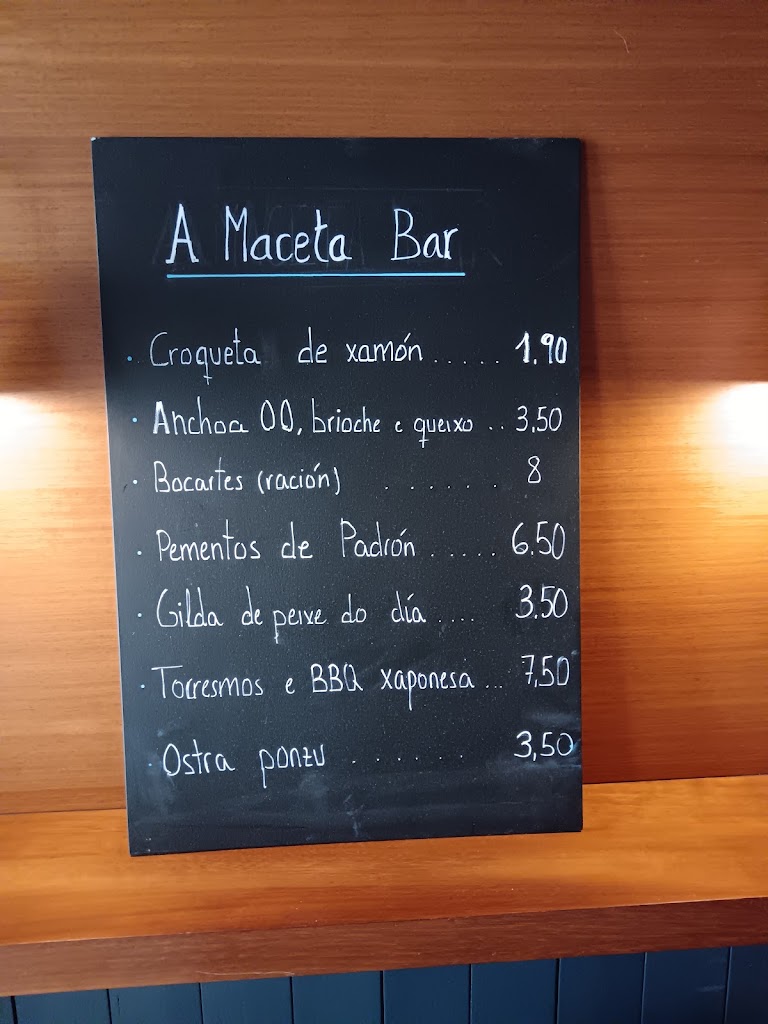 Restaurante A Maceta — Carta