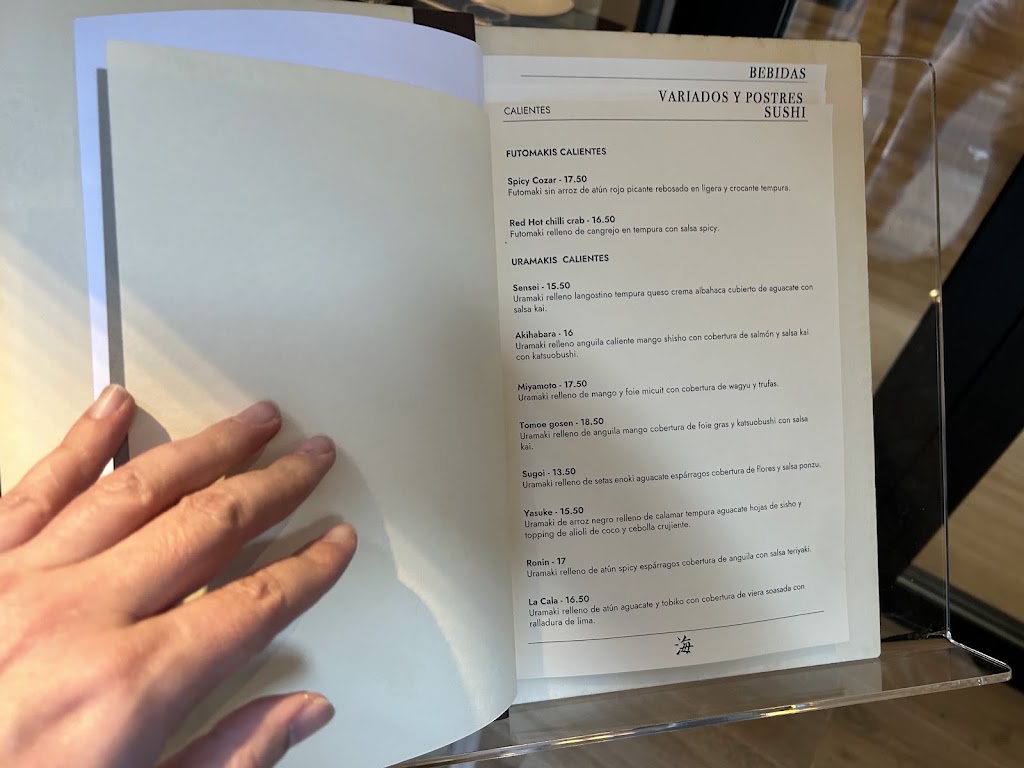 KAI JAPANESE BAR — Carta