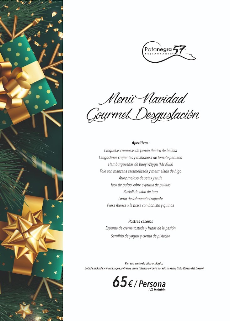 Restaurante Patanegra57 — Carta