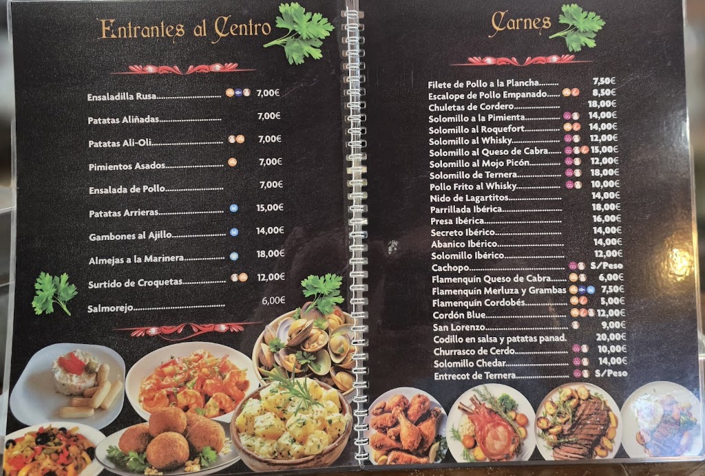 Restaurante abaceria hervas — Carta