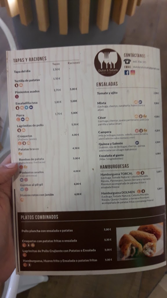 Cafeteria Dulce y Salado - Antequera — Carta