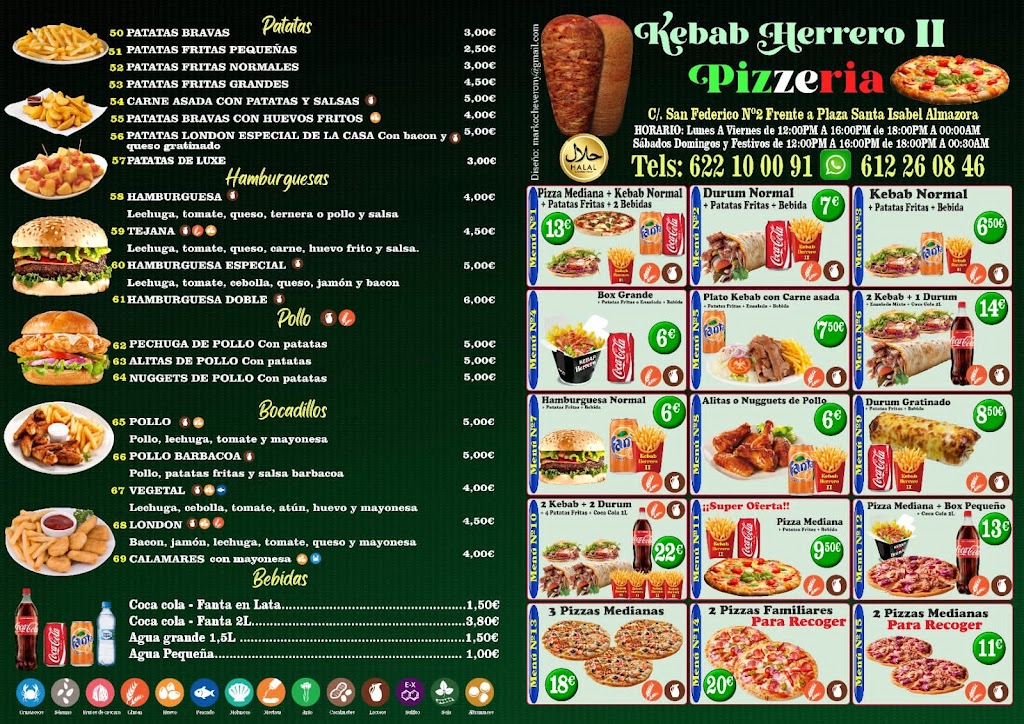 Restaurante Kebab herrero n2 — Carta