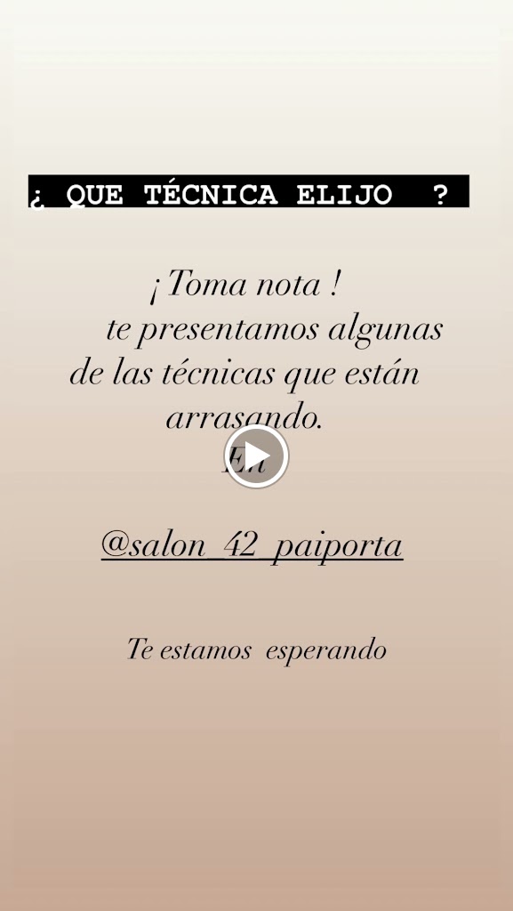 SALON 42 ESTILISTAS — Carta