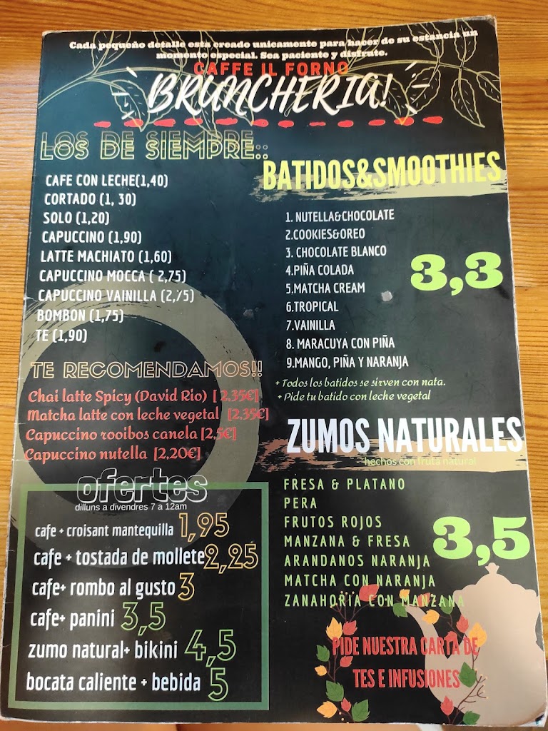 Caffe il Forno — Carta