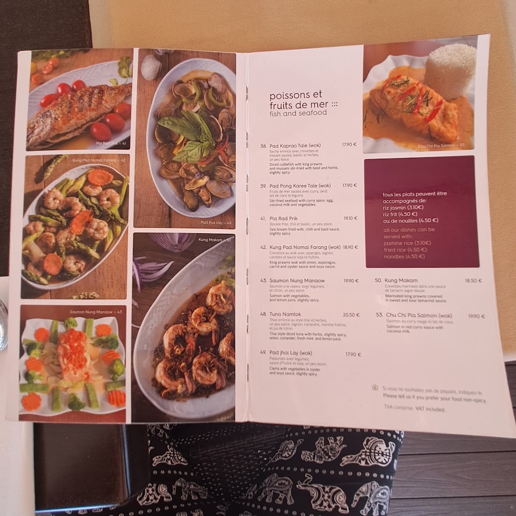 Thai Orchid Cambrils - Food of Paradise — Carta
