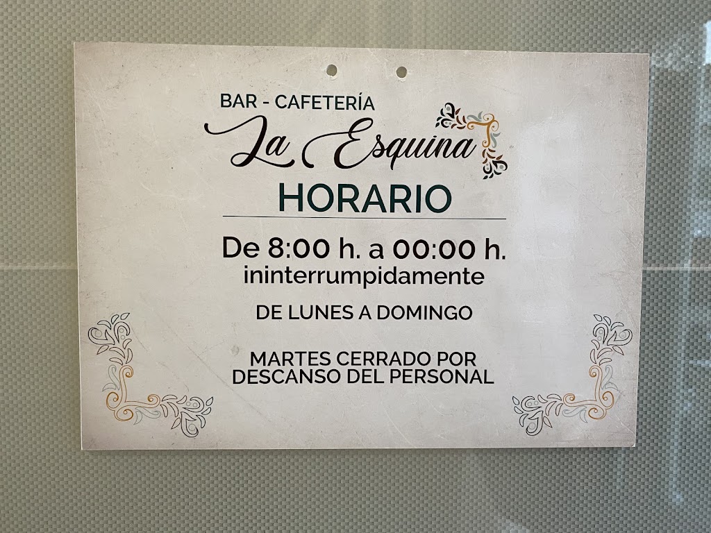 Bar Cafeteria La Esquina — Del propietario