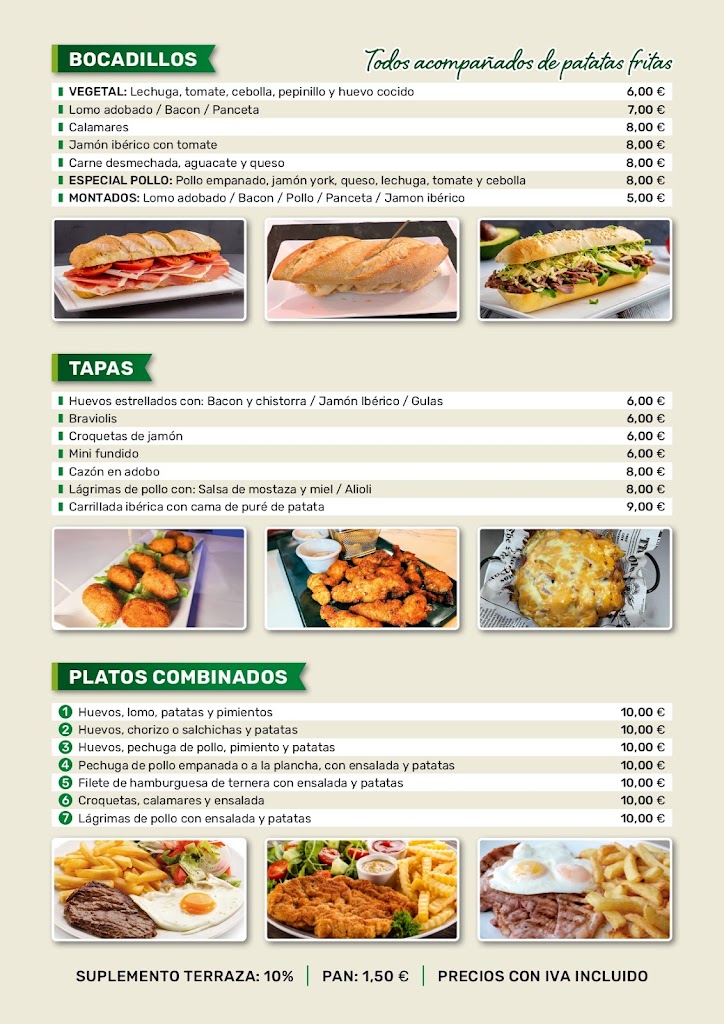 La Andaluza New Illescas — Carta