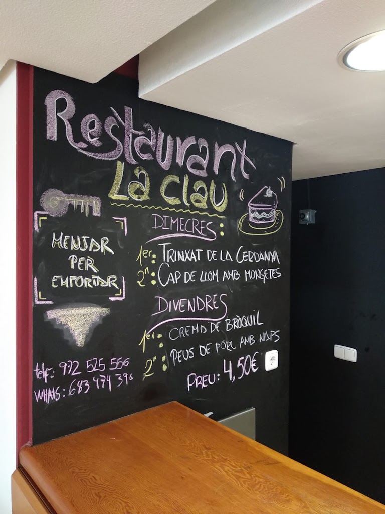 Restaurant La Clau * Cafeteria Casal Civic de Figueres — Carta