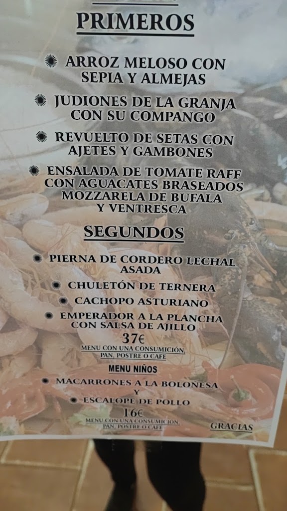 Bar Restaurante Sanabria — Carta