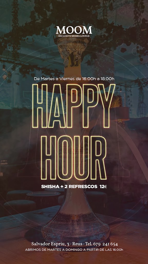 Moom Shisha Lounge — Carta
