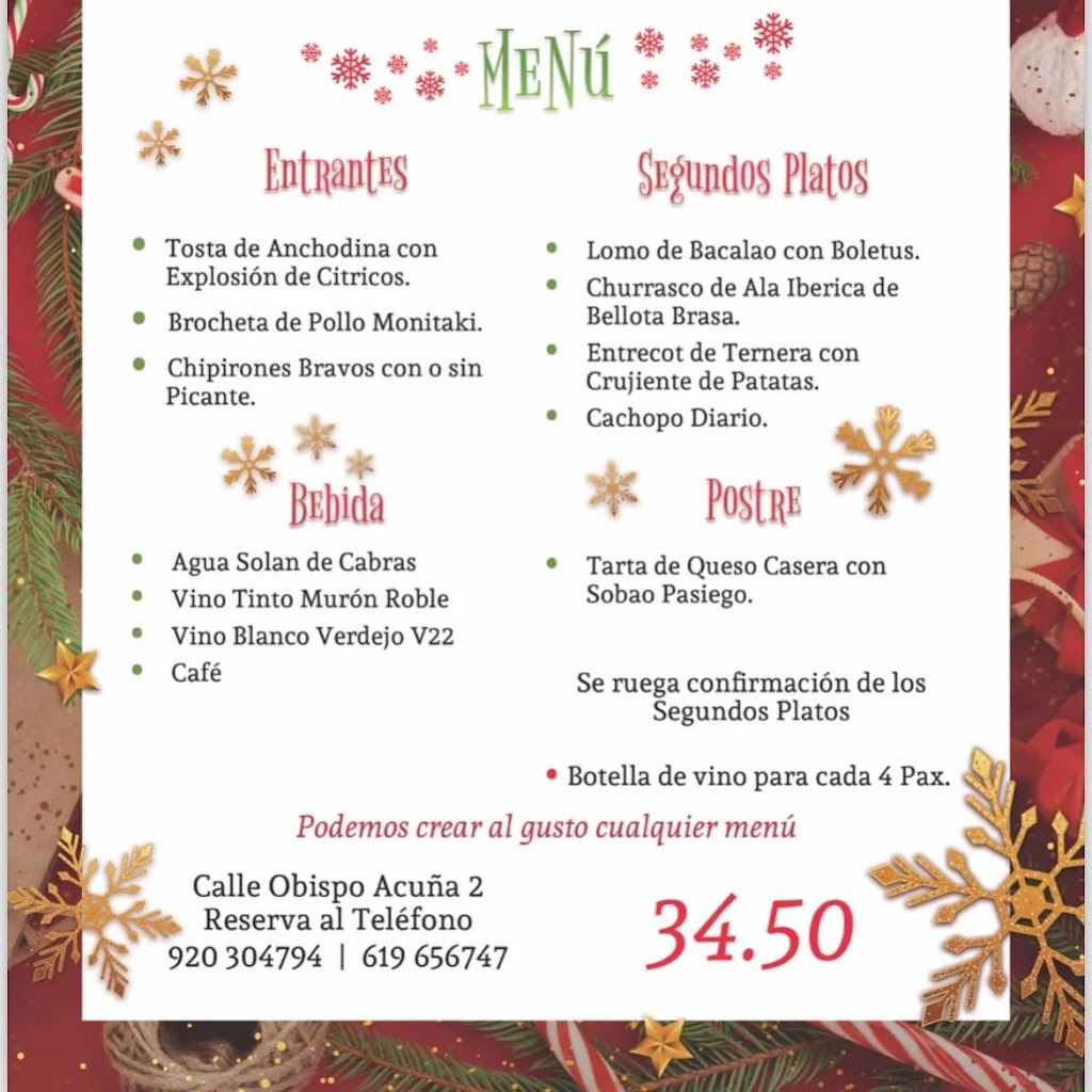 Gastrobar El Diario — Carta