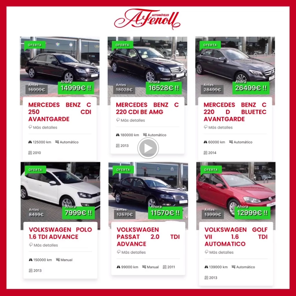 Automoviles Fenoll - First Stop. Venta de coches de segunda mano, ocasion y taller en Murcia — Videos