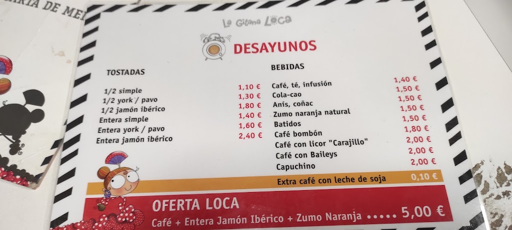 La Gitana Loca - Mairena del Aljarafe — Carta