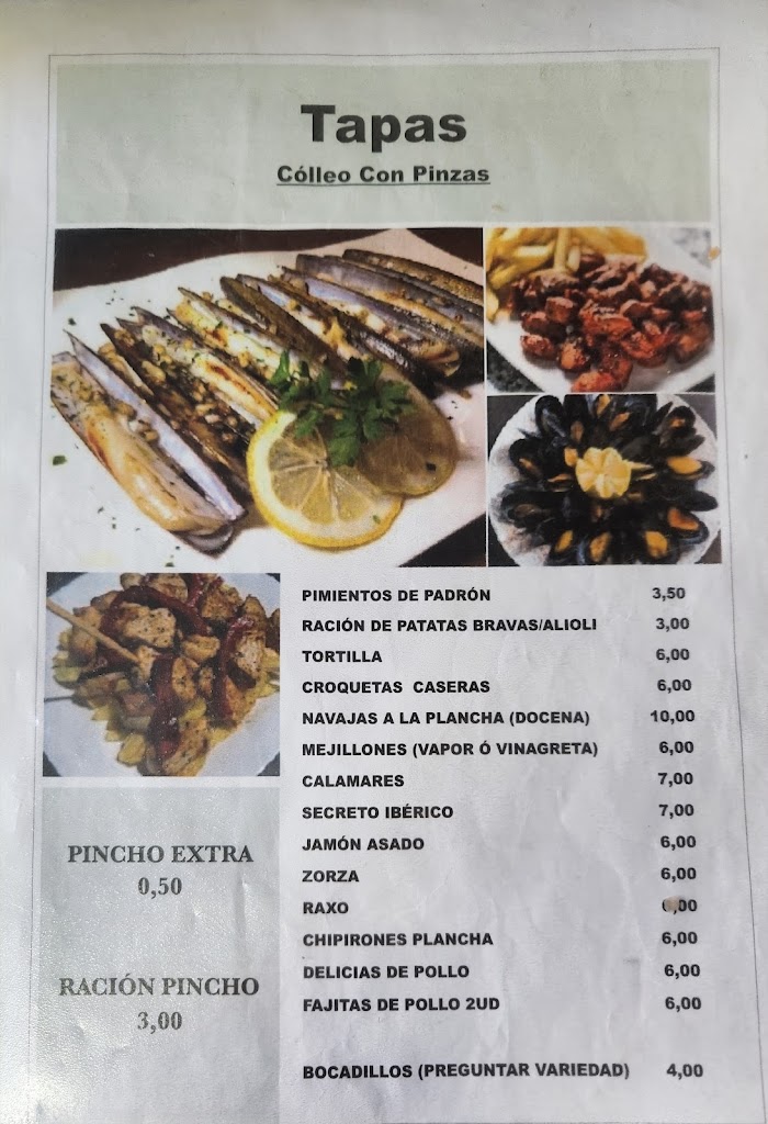 PINZAS pinchos & tapas (Colleo con pinzas) — Carta