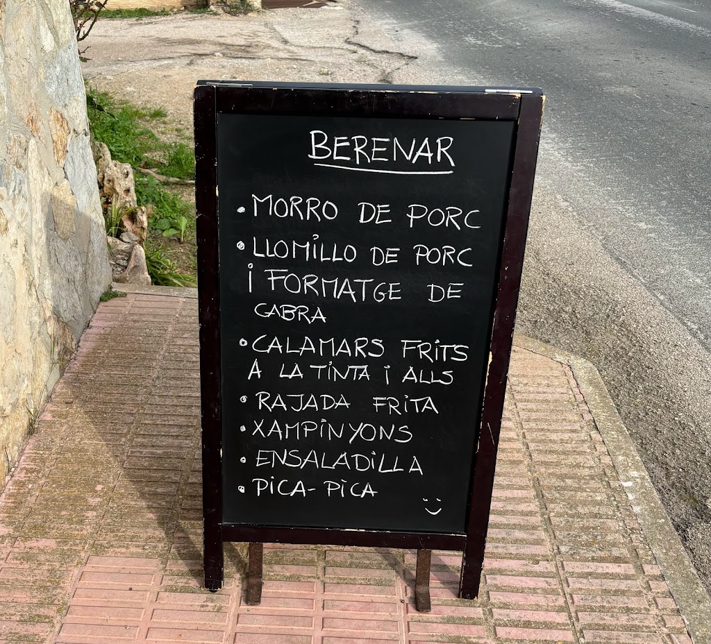 Bar Can Pere Antoni — Carta