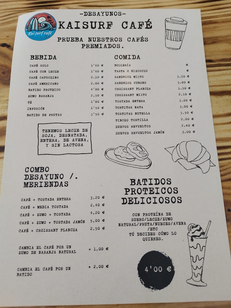 Kaisurf cafe — Carta
