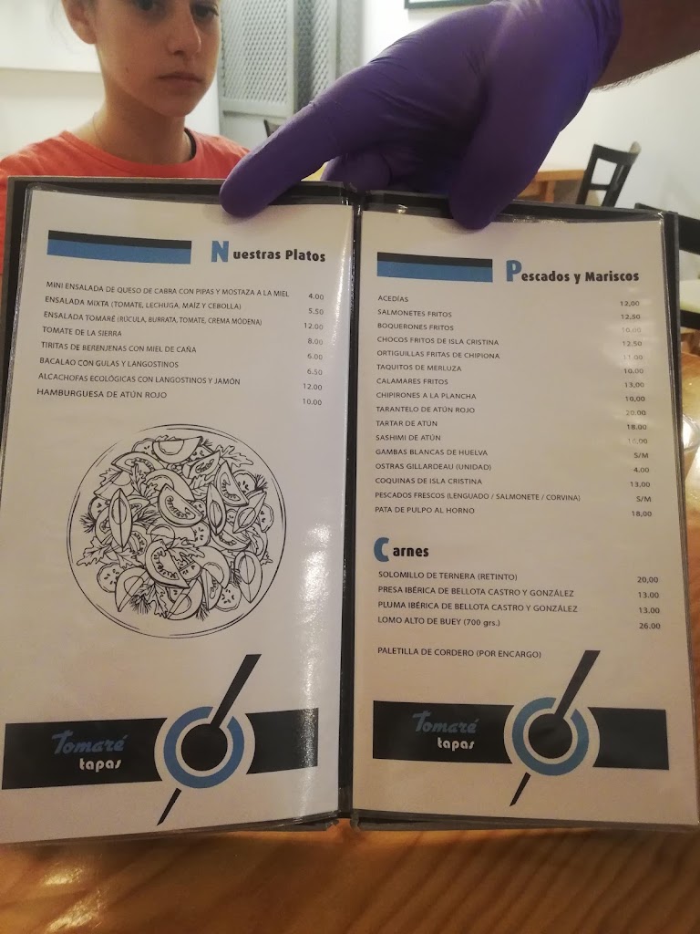 Bar Tomare Tapas — Carta