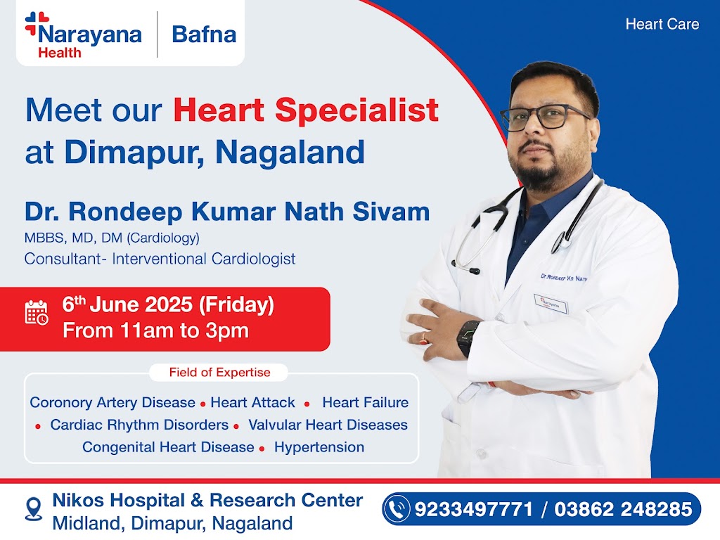 Dr. Dr Rondeep Kumar Nath Sivam Interventional Cardiology Cardiology Opd Dimapur