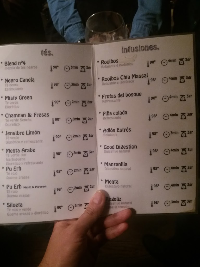 Pub Burdina — Carta