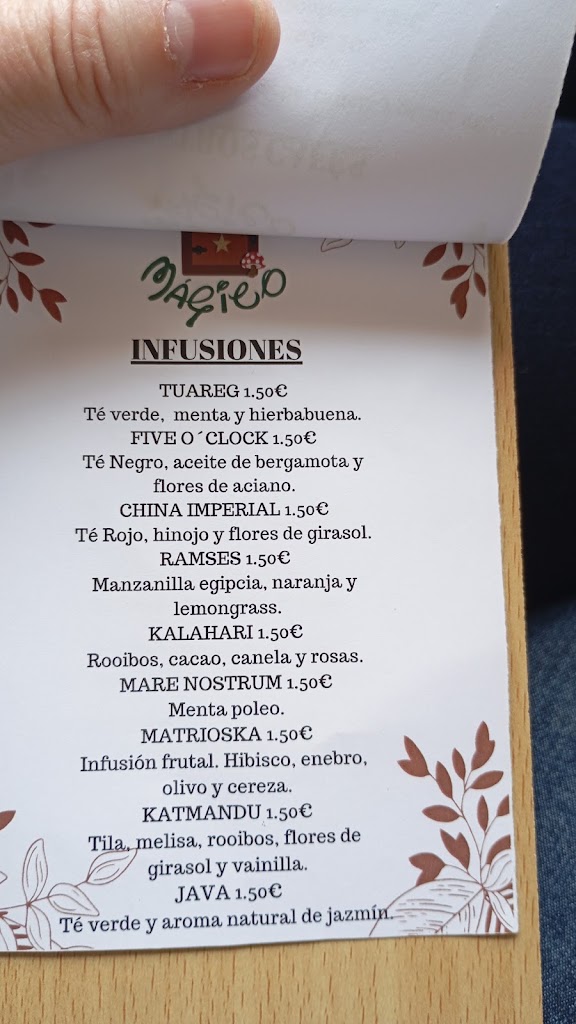 Jardin Magico — Carta
