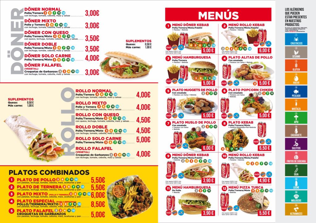 Real Kebab Fastfood — Carta