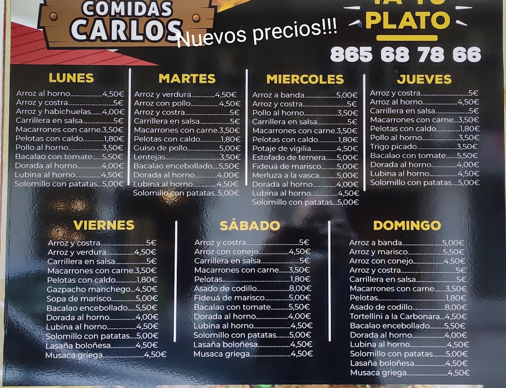 Pollos Carlos (pollo callosino ) — Carta