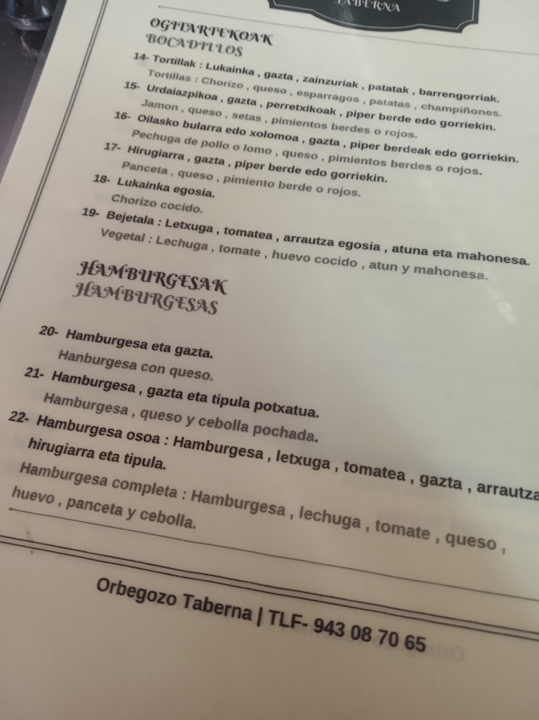 Orbegozo Taberna — Del propietario