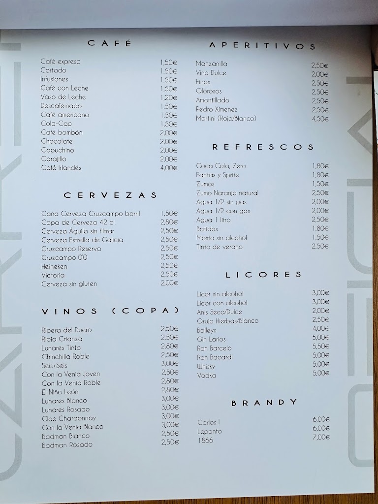 Carrera Oficial — Carta
