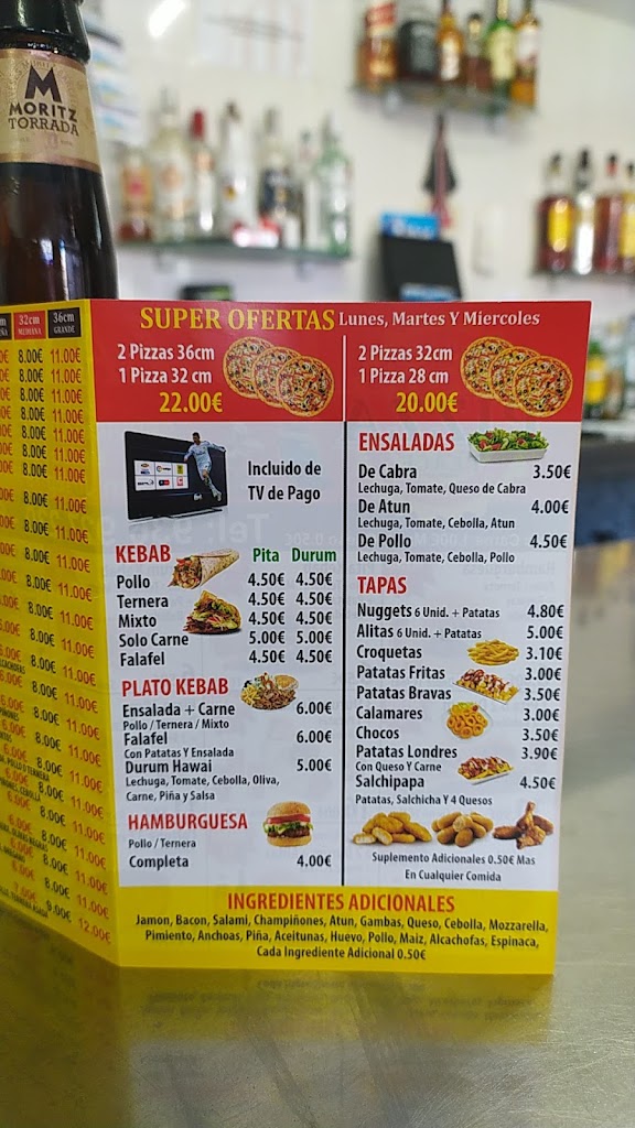 pizza place bar i doner kebab — Carta