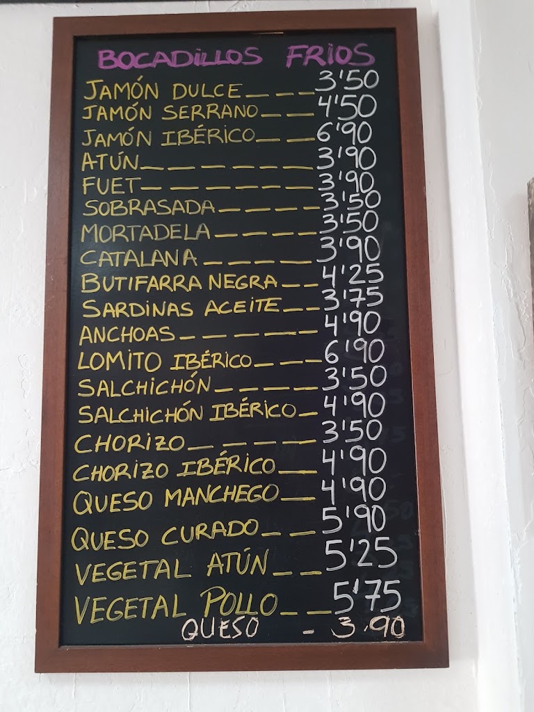 Restaurante Ca La Fina — Carta
