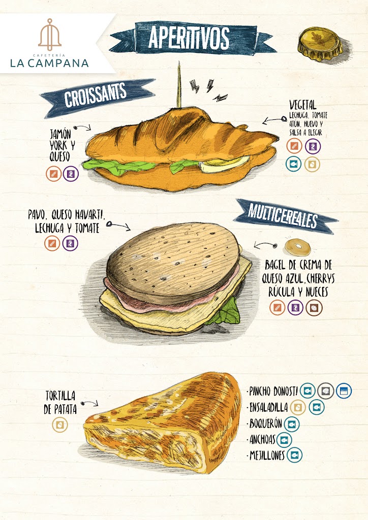 CAFETERIA LA CAMPANA. — Carta