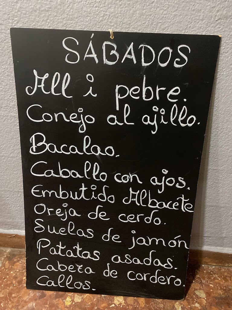 Bar Perolers — Carta