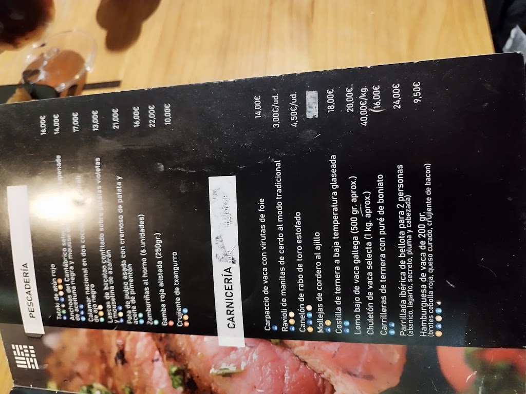 Mercado bar — Carta
