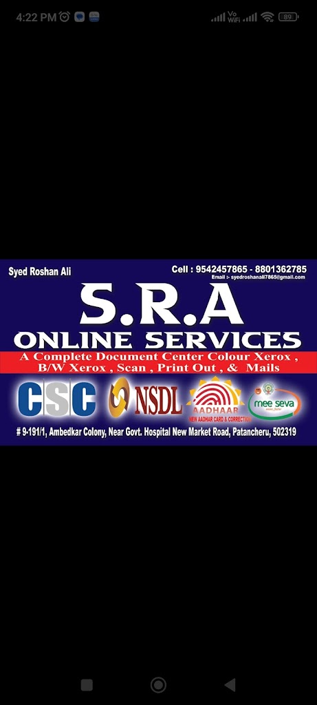 Sra Online Services Aadhaar Center