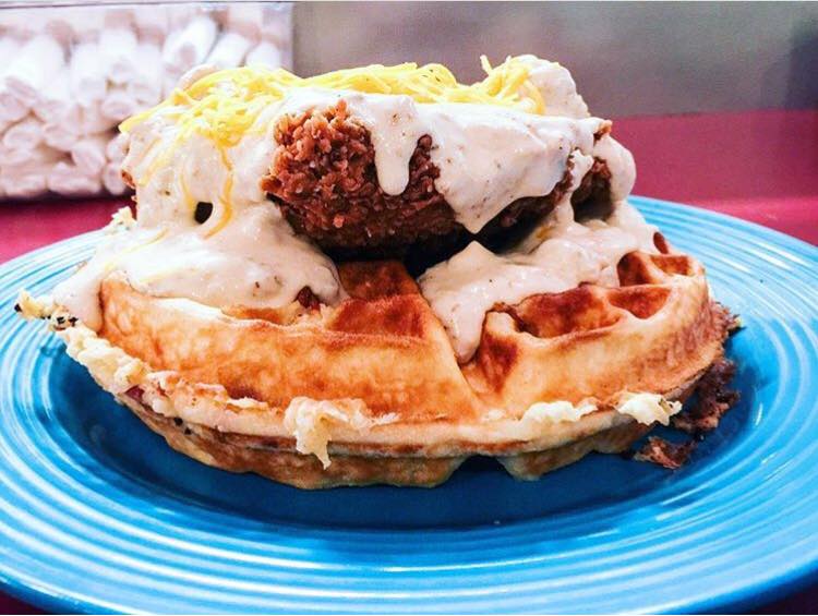 Chicken and waffles
