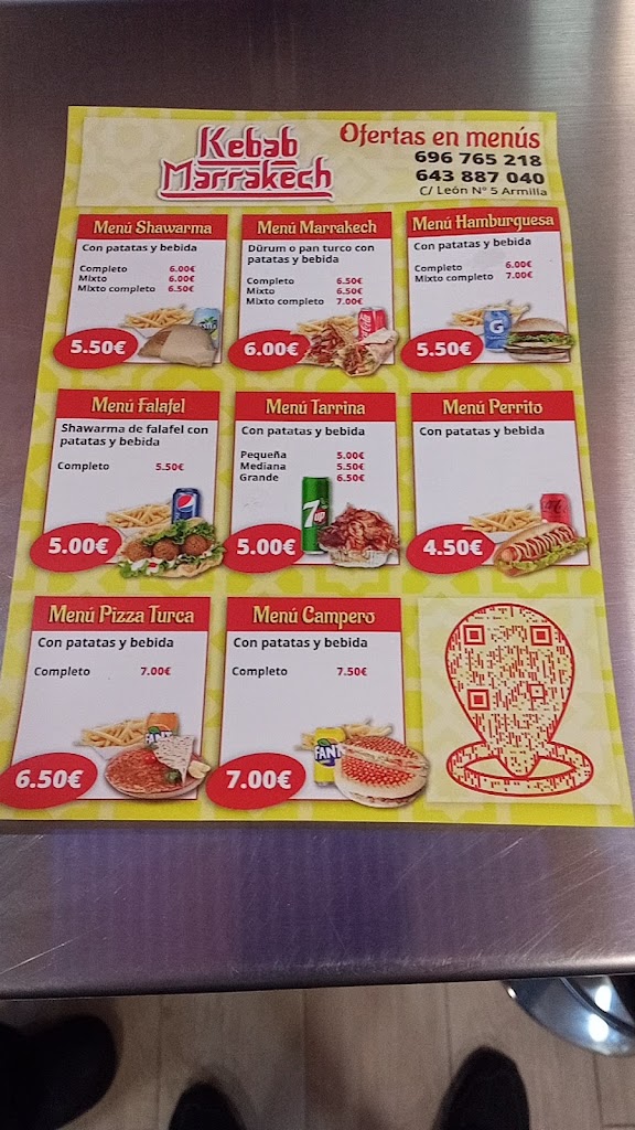 Kebab Marrakech — Carta