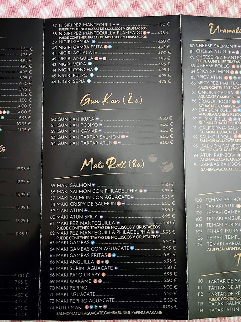 Restaurante Fon — Carta