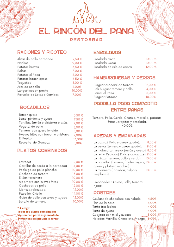 El Rincon Del Pana — Carta