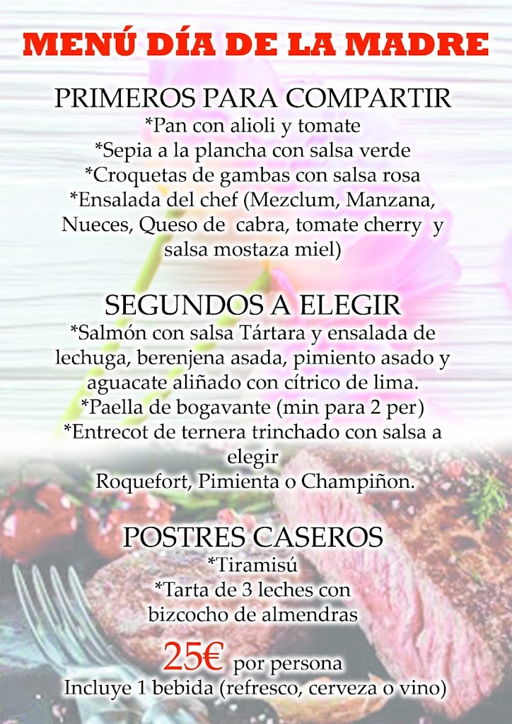 Restaurante La Ola — Carta