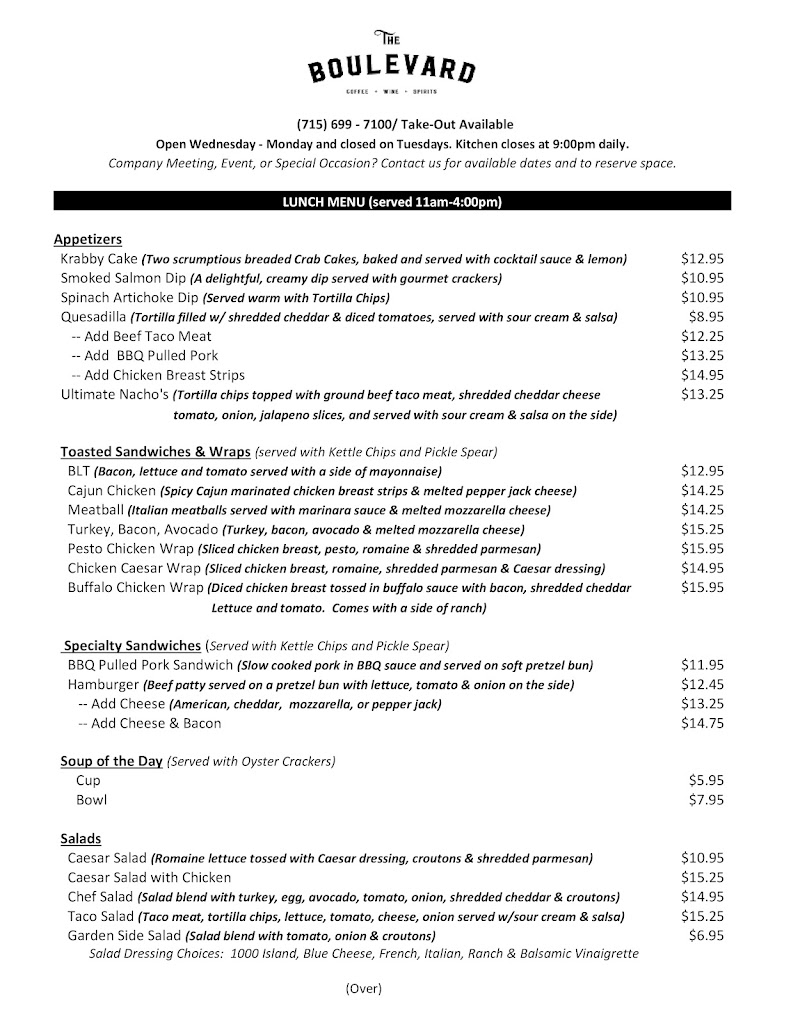  The Boulevard Restaurant & Bar